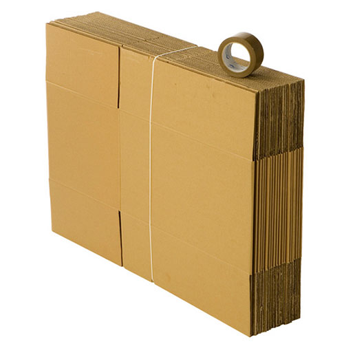 Lot de 20 cartons de déménagement avec poignées 20 kg Mottez H. 30 x L. 60  x l. 30 cm, capacité 54 L